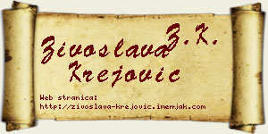 Živoslava Krejović vizit kartica